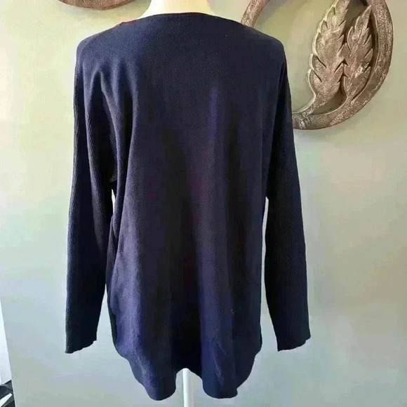 lulu B navy blue sweater size XL - Picture 6 of 7